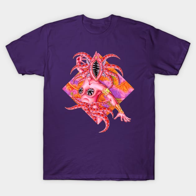 Mindflayer Comic Panel Portrait T-Shirt by VarvargArtwork